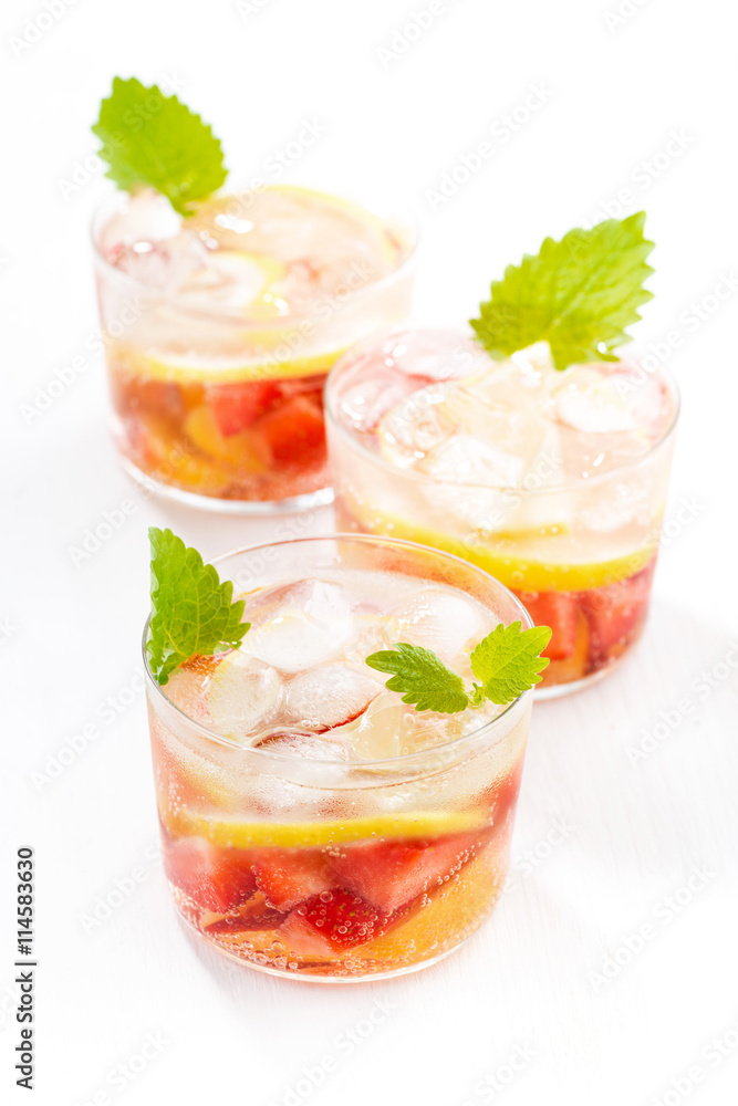 refreshing lemonade with strawberry and lemon refreshing lemonade with strawberry and lemon