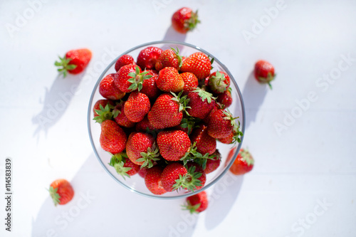 strawberries on the table