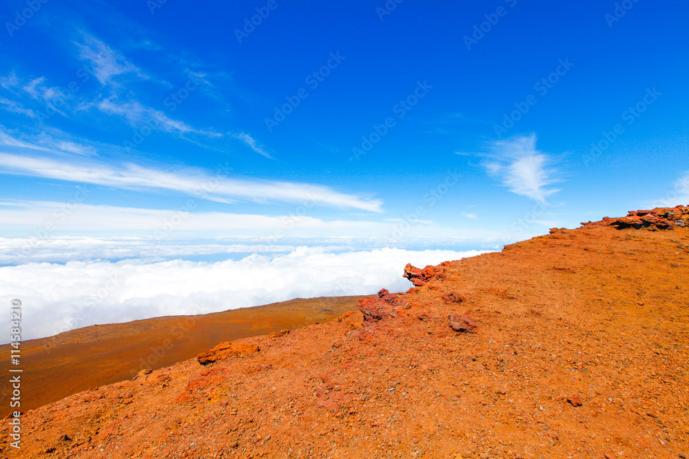 Naklejka premium Colorful slope of Haleakala Crater - Haleakala National Park, Maui, Hawaii