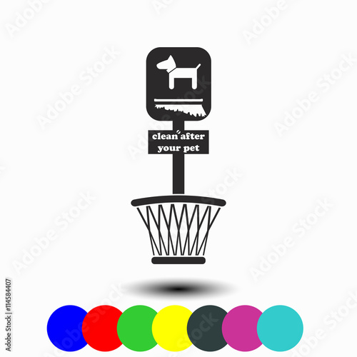 Clean after pet icon. 