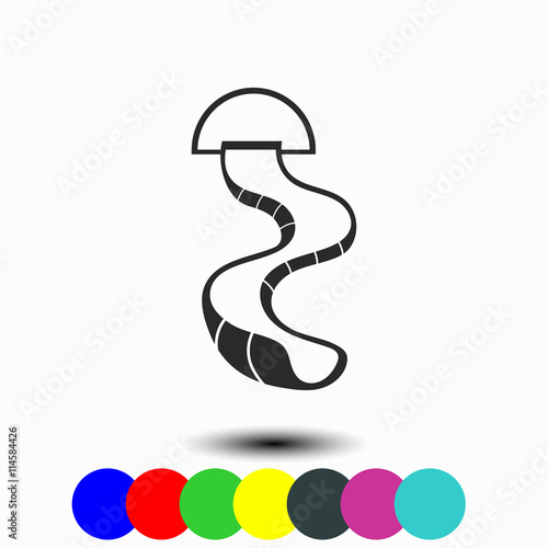 Water slide icon. 