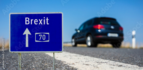 Autobahn Schild Brexit