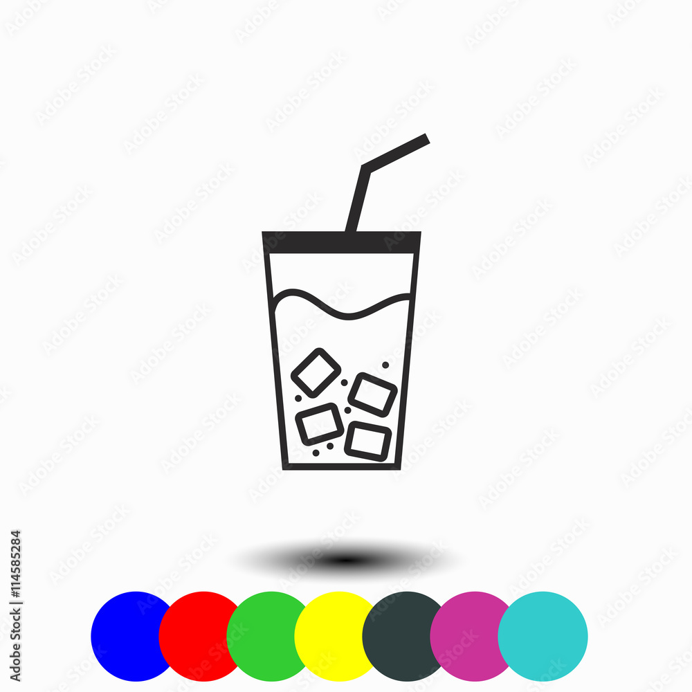 Iced Drink icon. Iced Drink icon.
