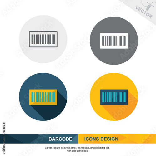 barcode icon vector design
