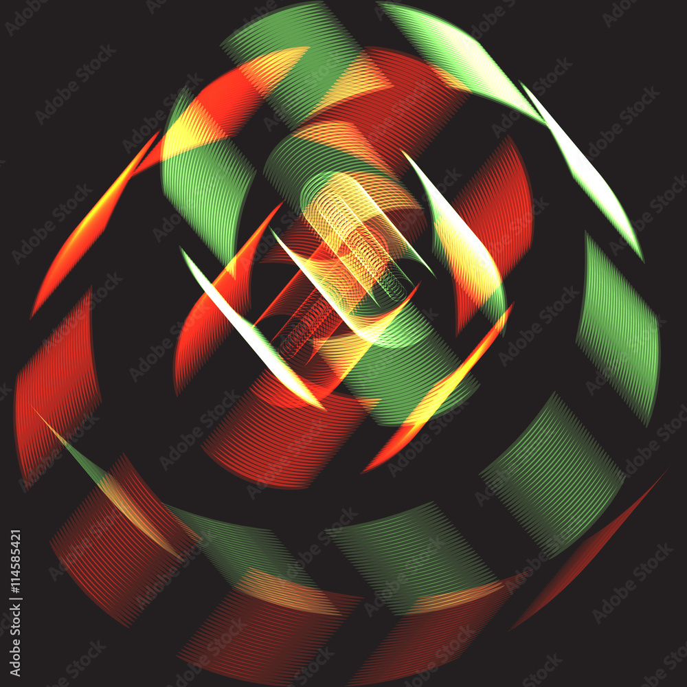 Glowing abstract lines spiral
