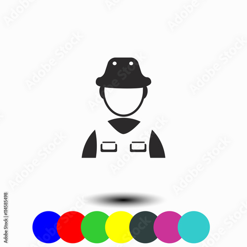 Fisherman icon. 