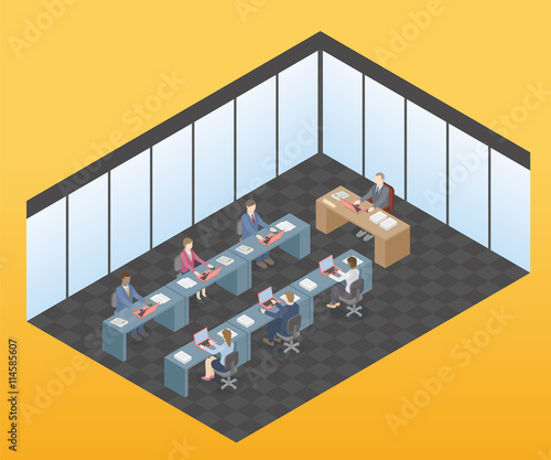 office and business persons, vector illustration