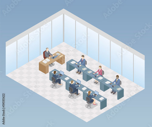 office and business persons, vector illustration