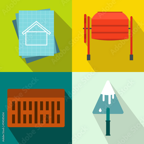 Architecture banners set, flat style