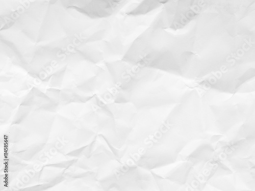 Crumpled white paper texture background