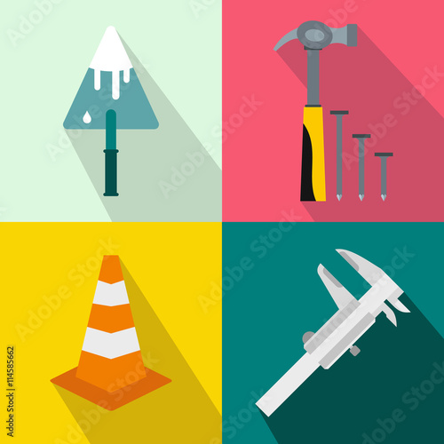Architecture banners set, flat style