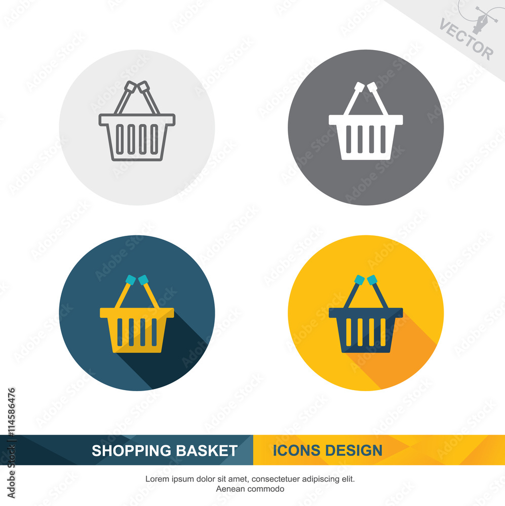 SHOPPING BASKET icon vector design 1 SHOPPING BASKET icon vector design 1