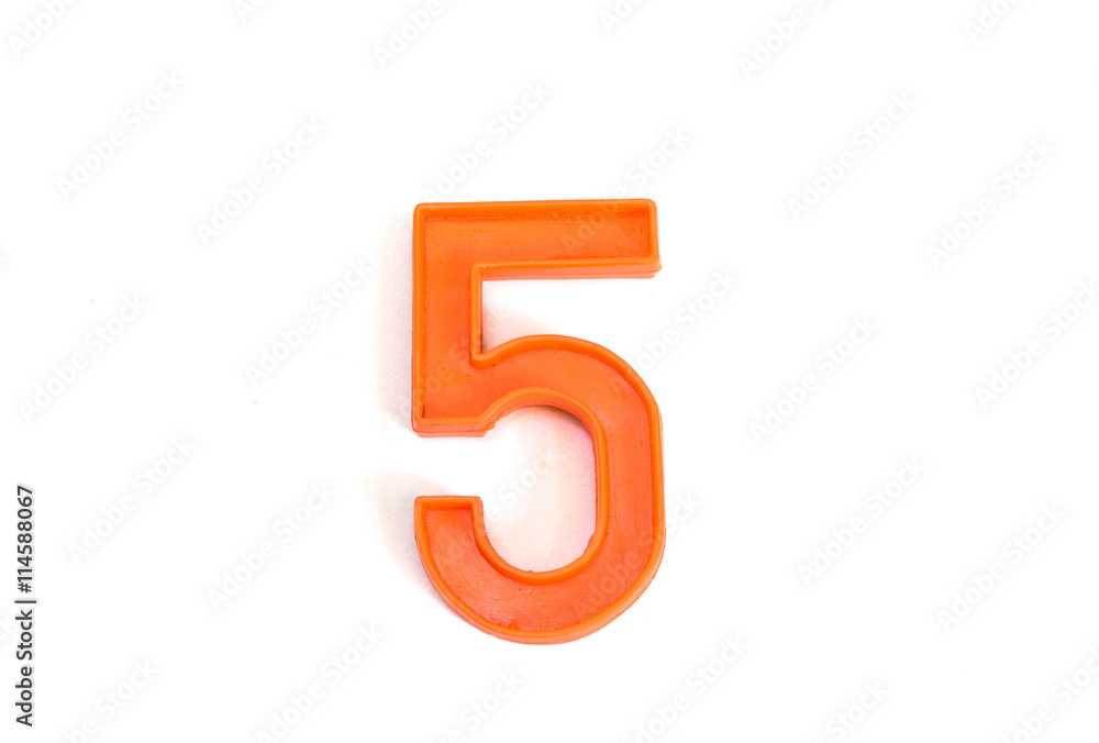 The number five isolated on white background The number five isolated on white background