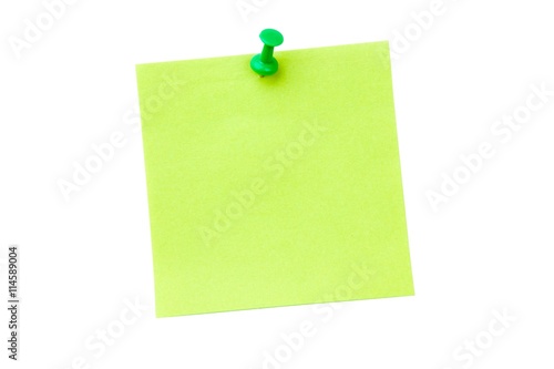 Digital image of pushpin on green paper 
