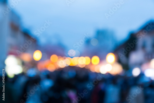 abstract festival light blurred background. © nonchanon