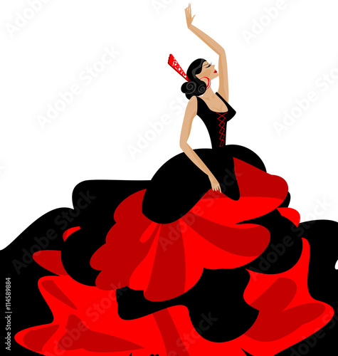 woman and flamenco
