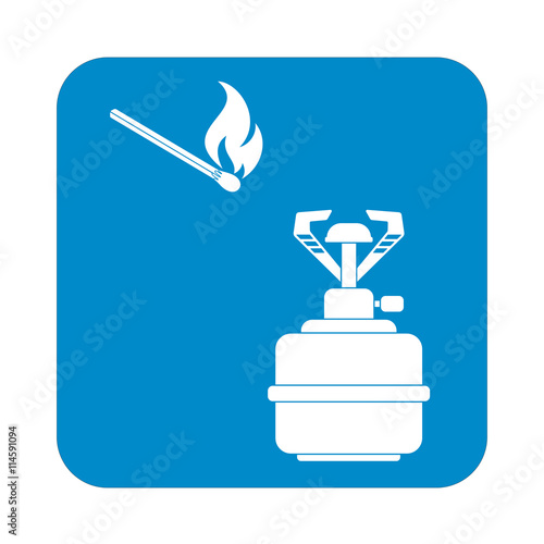 Camping stove icon vector. Vector illustration.