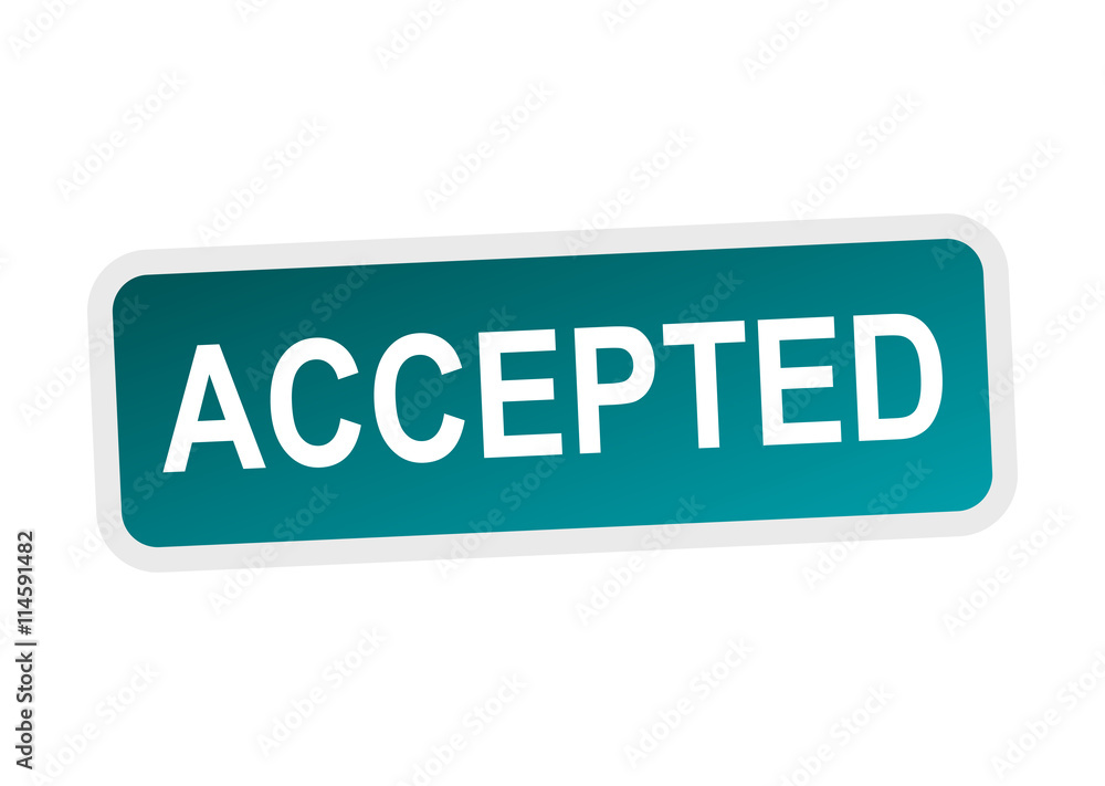 Accepted vector stamp. Flat vector illustration Accepted vector stamp. Flat vector illustration