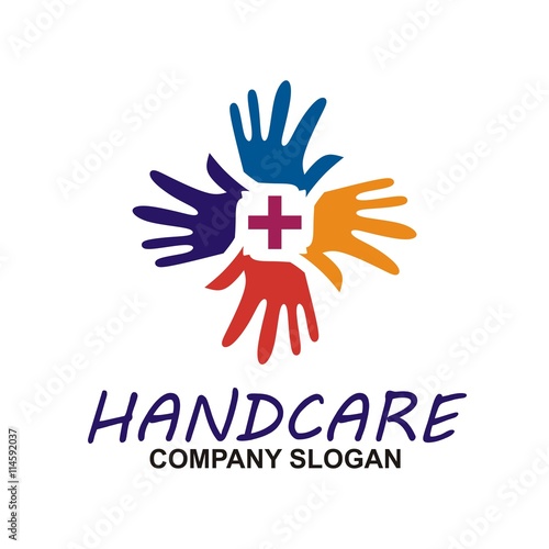 Hand care symbol logo  soap hand sanitizer natural healthy