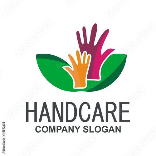 Hand care symbol logo  soap hand sanitizer natural healthy