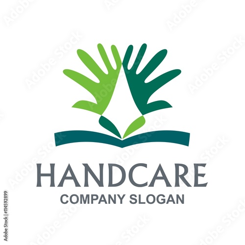 Hand care symbol logo  soap hand sanitizer natural healthy
