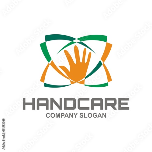 Hand care symbol logo  soap hand sanitizer natural healthy