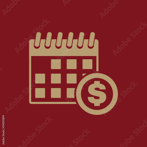 The pay day icon. Tax and payment, dividends symbol. Flat