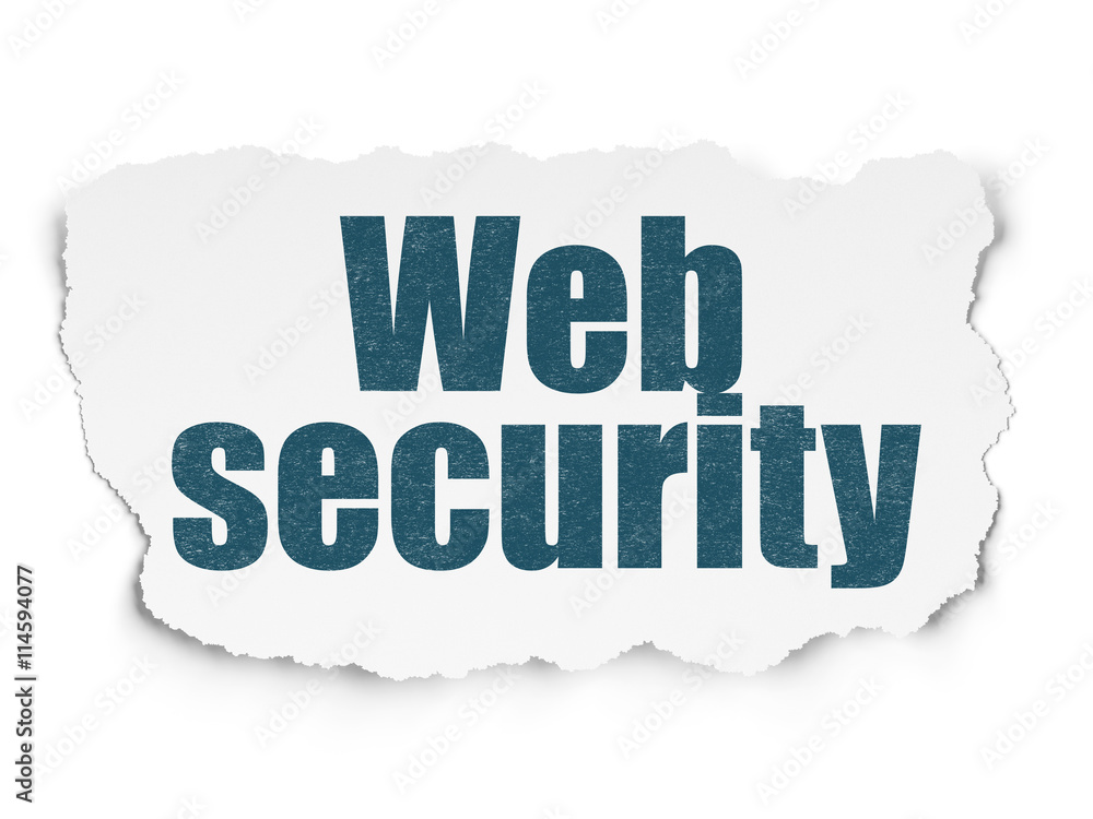 Web development concept: Web Security on Torn Paper background Web development concept: Web Security on Torn Paper background