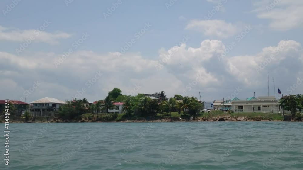 Punta Gorda, Belize - April, 2016 - Panning shot of the Punta Gorda shoreline. Punta Gorda, Belize - April, 2016 - Panning shot of the Punta Gorda shoreline.