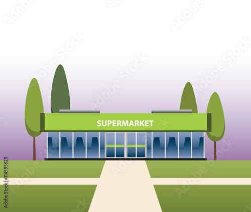 supermarket mall building sale vector design
