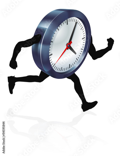 Running Time Concept Clock