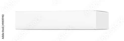 Wallpaper Mural White wide flat horizontal rectangle blank box from side far angle. Torontodigital.ca