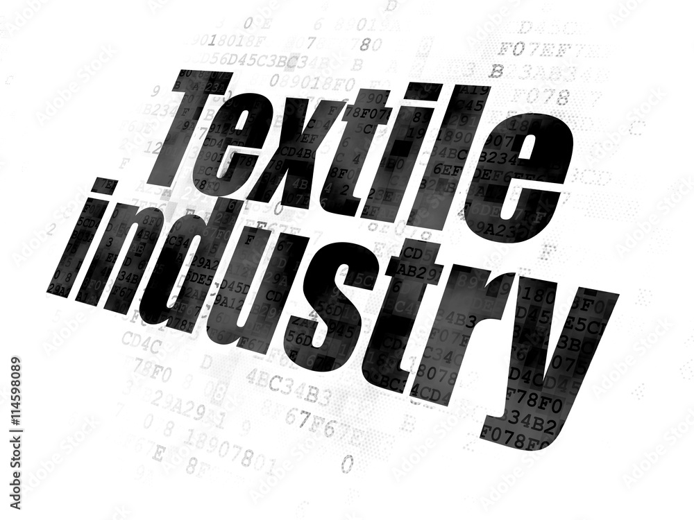 Fototapeta premium Industry concept: Textile Industry on Digital background