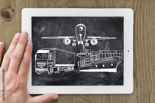transport logistic  hand