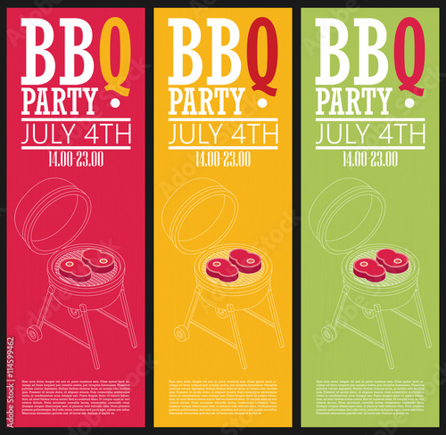 Invitation card on the barbecue