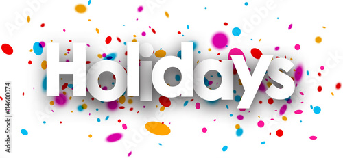 Holidays paper banner.