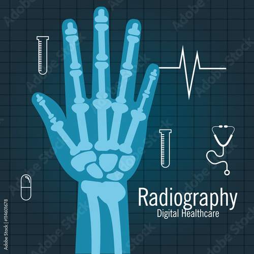 hand radiography isolated icon design, vector illustration  graphic 