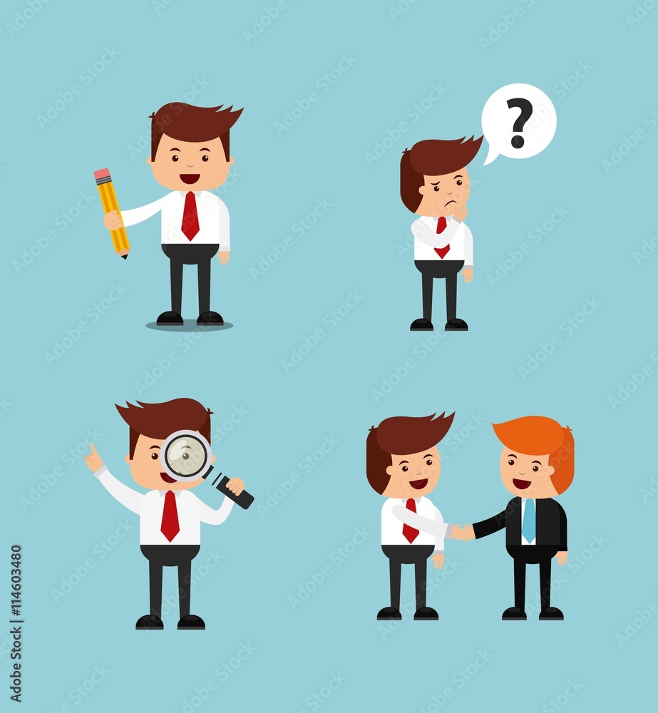 successful businessman character isolated icon design successful businessman character isolated icon design