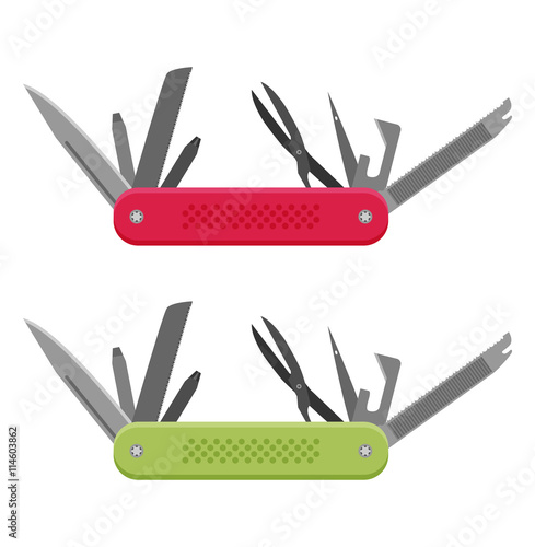 Flat design modern vector illustration of multifunctional pocket