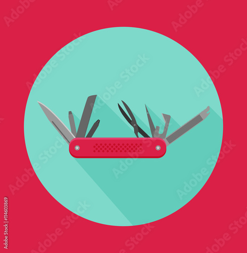 Flat design modern vector illustration of multifunctional pocket