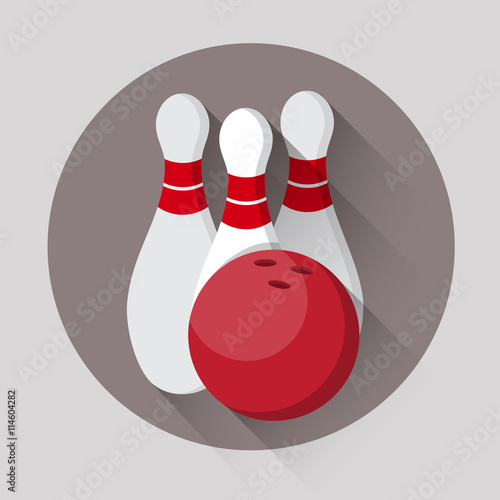 Bowling Game Ball Skittles Sport Icon