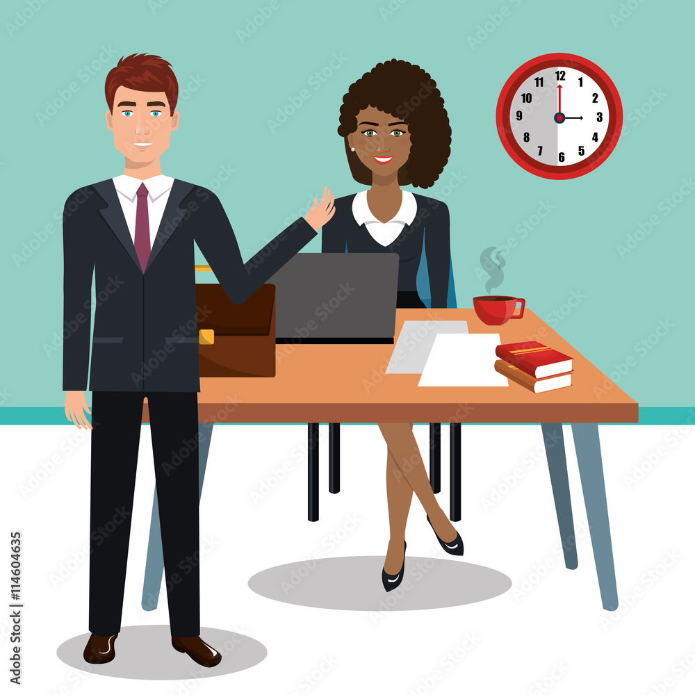 business people in training process isolated icon design, vector illustration graphic business people in training process isolated icon design, vector illustration graphic