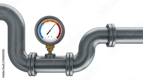 manometer and pipe