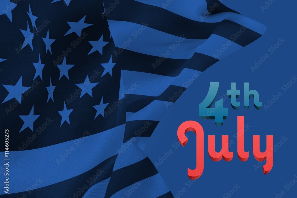 Naklejka premium Composite image of independence day graphic