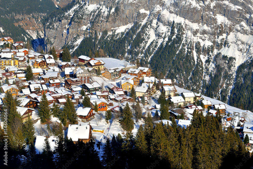 Ταπετσαρία Switzerland Landscape : Ski village of Murren