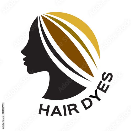 hair dye logo graphic and icon . hair dyes logo set