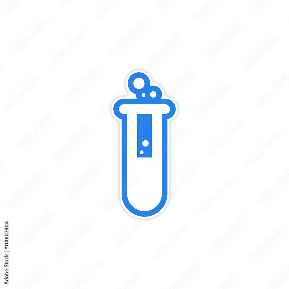 Sticker flask with substance as logo or icon of Halloween Sticker flask with substance as logo or icon of Halloween