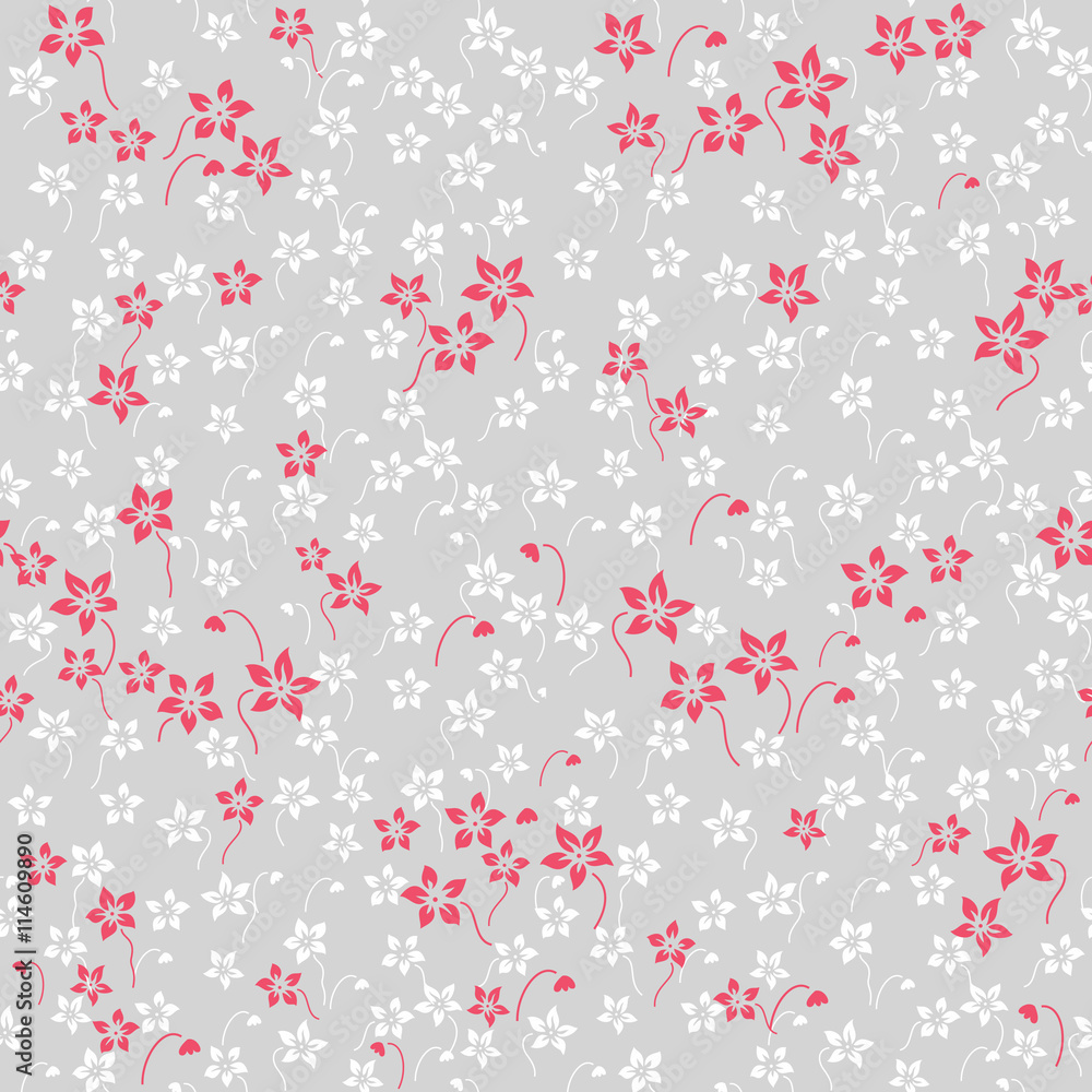 Seamless floral pattern. Wallpaper in the style of Baroque.