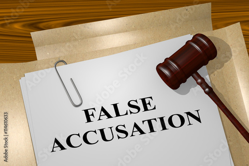 Tablou pe pânză False Accusation legal concept