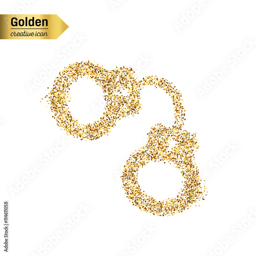 Gold glitter vector icon